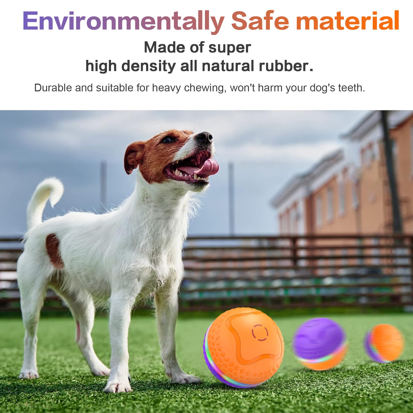 Balle interactive pour chien, jouet à rouler automatique, balle animée pour chiens de taille moyenne/grande pour soulager l'ennui, balles pour chien à mouvement automatique activé avec flash LED