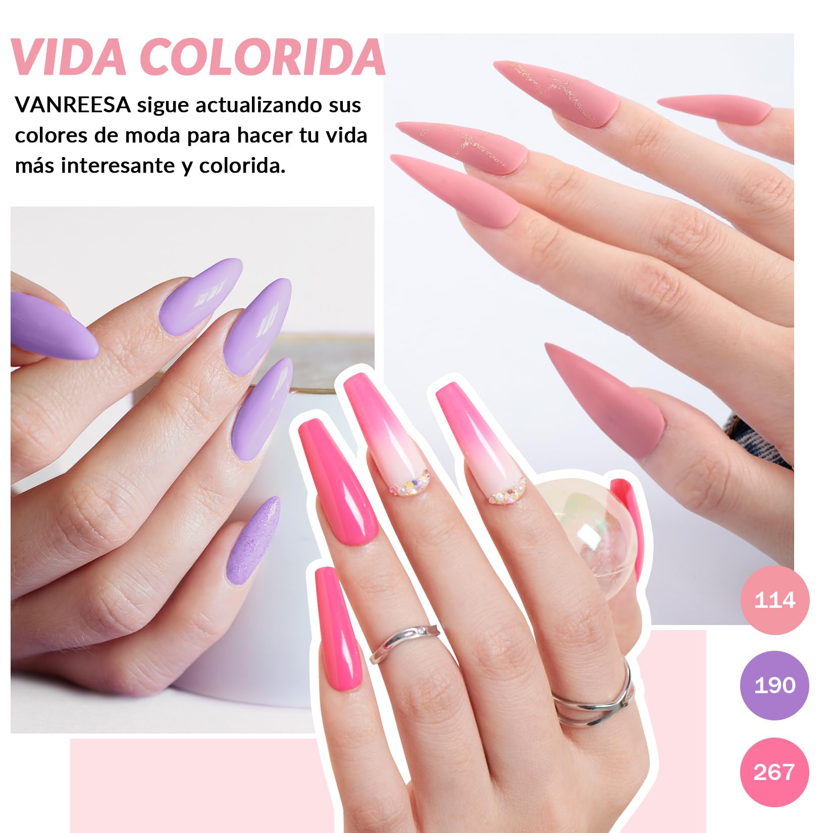 VANREESA Kit Uñas Semipermanentes, 35 Colores Pintauñas Semipermanentes con Base Top Coat Lampara UV 48W, Taladro Eléctrico Profesional para Uñas y Herramientas Manicura, Regalo para Principiantes