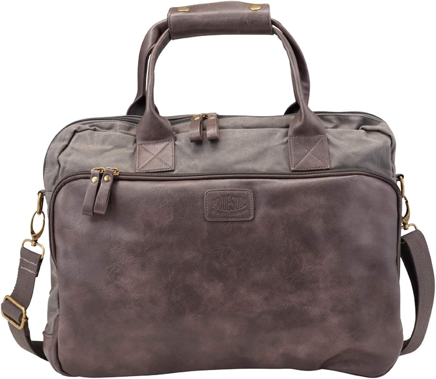 Pride and Soul Laptop Bag, Grey-Brown, ca. 28 x 37 x 6 cm