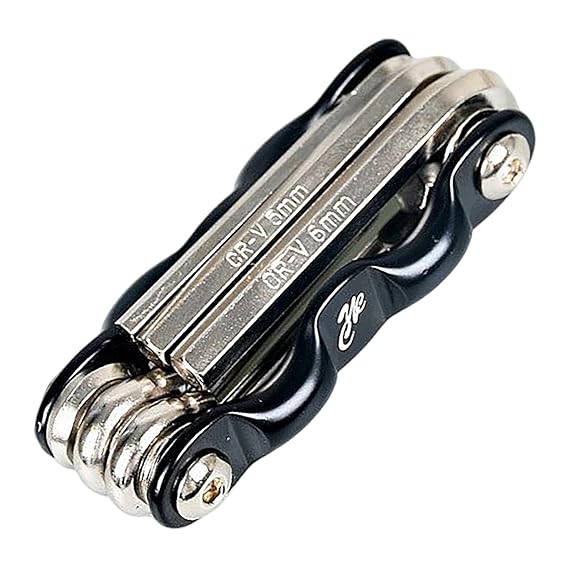 Meri Shopp 6 in 1 Bike Bicycle Repair Tools Bicycle Multi Function Screwdriver for MTB Black