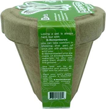 PetPro B Remembered Plantable Pet Ashes Urn - Eco-Friendly, 100% Biodegradable Molded Pulp,Grow a Memorial Plant(no Include the Seeds, is not a Neutralizer)