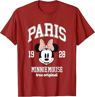 Disney Minnie Mouse True Original Paris 1928 Big Chest Logo T-Shirt
