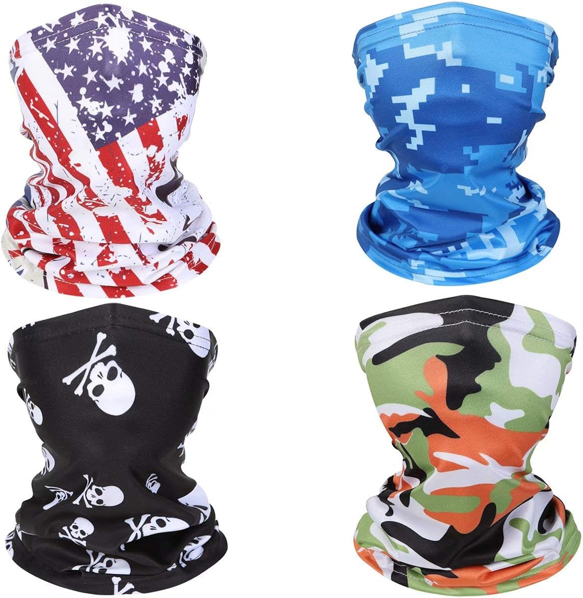 Jutrisujo Kids Neck Gaiters Balaclava Bandanas Face Covering for Children Summer Neck Gaiter Cycling Hiking Sport Outdoor