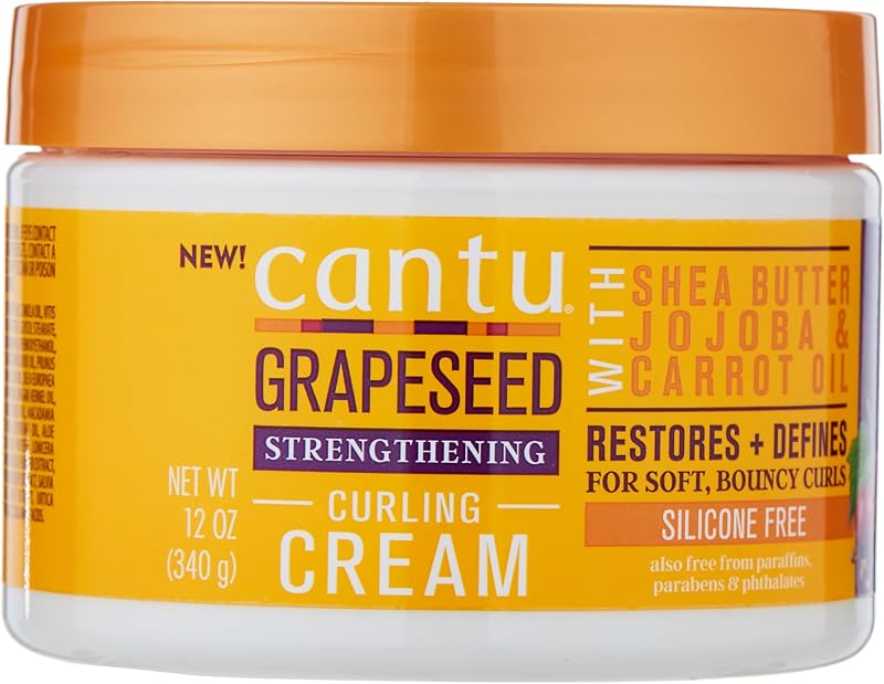 Cantu Grapeseed Strengthening Curl Cream, 12 oz
