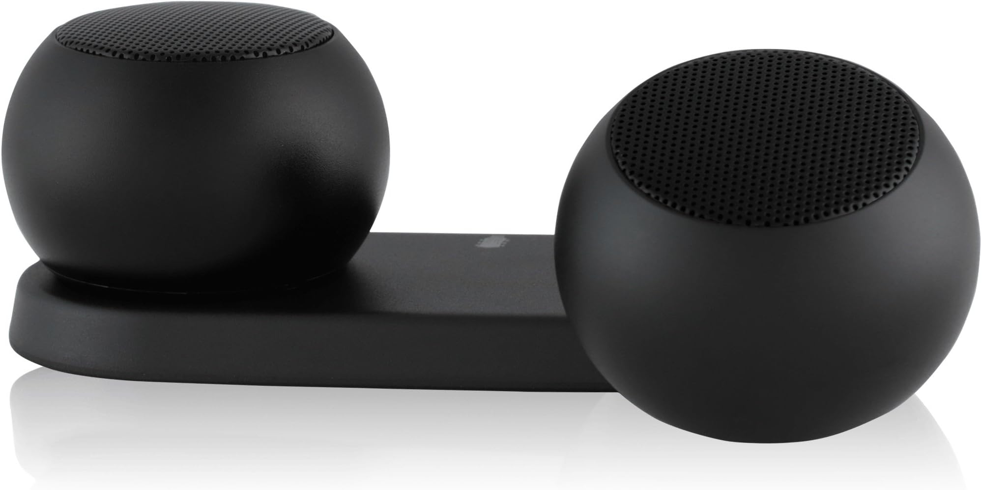 My Heavy Metal Mini Wireless Bluetooth Speakers – Powerful Sound - Use 1 or Link 2 Together for True Wireless Stereo (TWS) Technology – Set of 2 pairable Speakers (Charcoal)