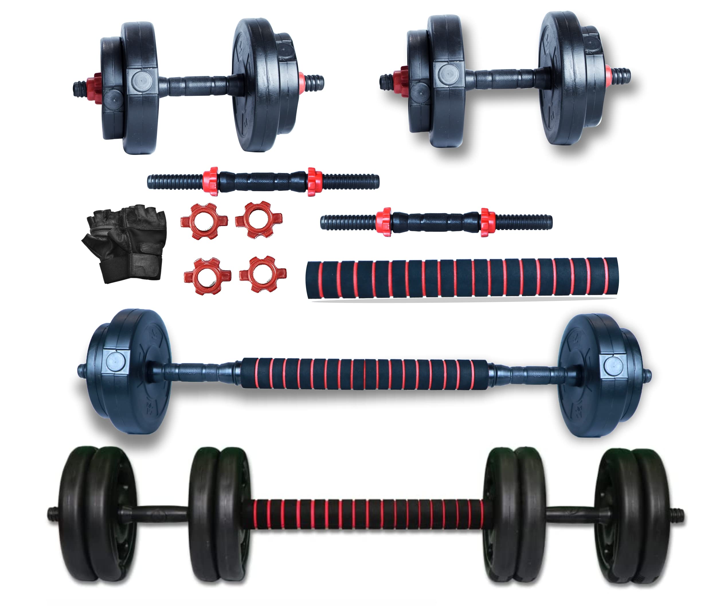 GYM INSANE 3 in 1 gym combo Adjustable dumbbells set,14” Dumbbell rod,15.5” Connector 10 mm Eva Foam, Star Nuts kit for home gym Workout. (8 KG, Add Gloves) (B0BW5YG9T9) Amazon Price History, Amazon Price Tracker