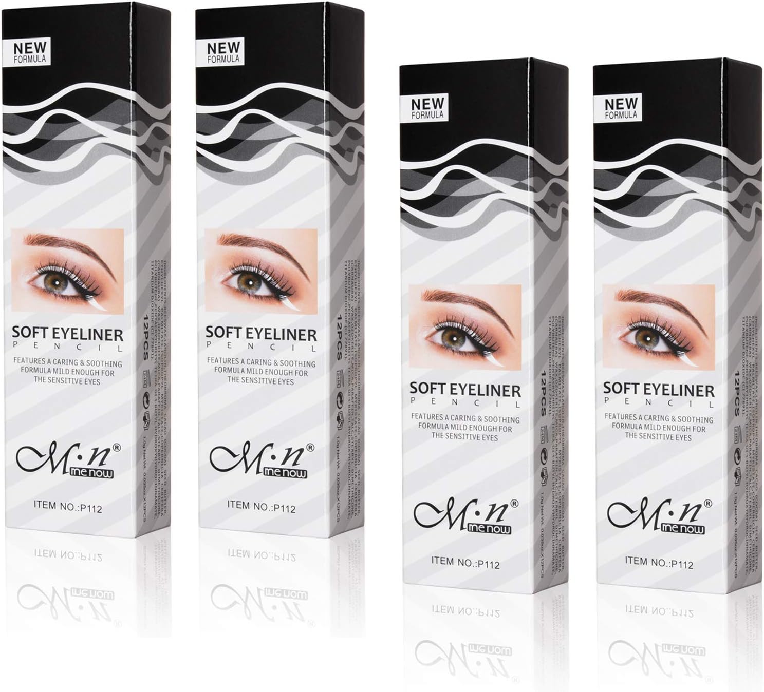 White Eyeliner Pencil Professional Highlighter Eye Liner Pen Soft Strokes Waterproof Long-Lasting Eyeshadow Eye Silkworm Brighten Pencil Beauty Makeup Tool (48pcs)