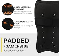 Vista 4 de brooman Espinilleras deportivas de fútbol para niños, niñas y adolescentes