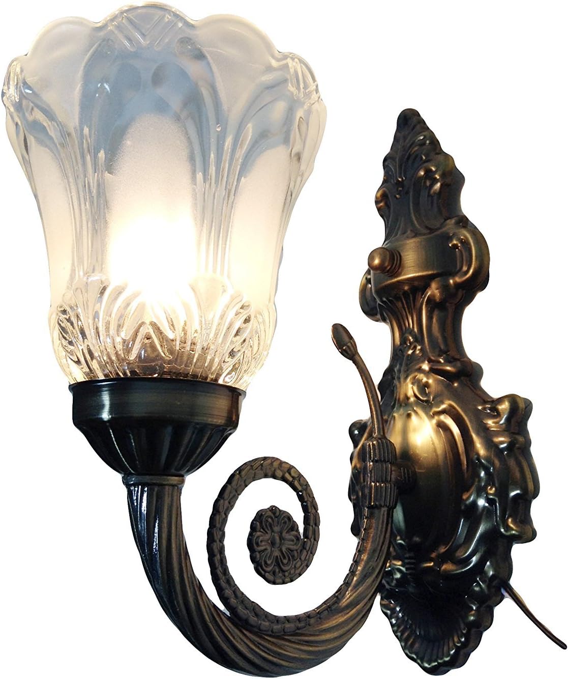 Prop It Up Farm House Antique Corded Electric Look Portuguese Style Decorative Single Lamp Wall Light(Metal)