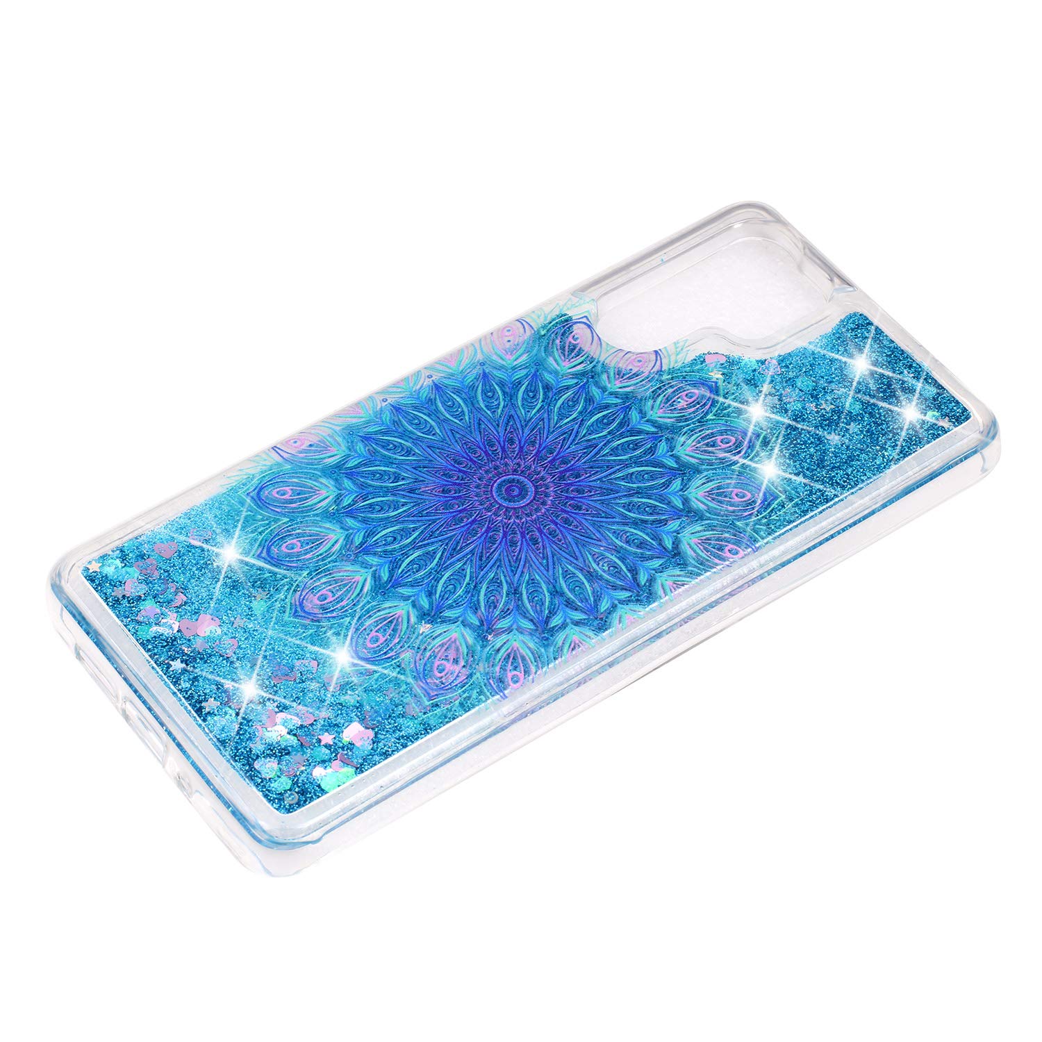 LEMAXELERS Cover per Huawei P30 Lite,Portafoglio Custodia per Huawei P30 Lite Cover glitterata Arcobaleno PU pelle Flip Wallet Cover per Huawei P30 Lite,HX Rainbow