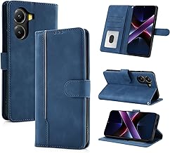 AsWant Coque pour Xiaomi Poco X7 Pro 5G [RFID Blocage] [Premium PU] [ Pochette de Portefeuille ] [Fentes pour Cartes] Etui à Xiaomi Poco X7 Pro (Bleu)