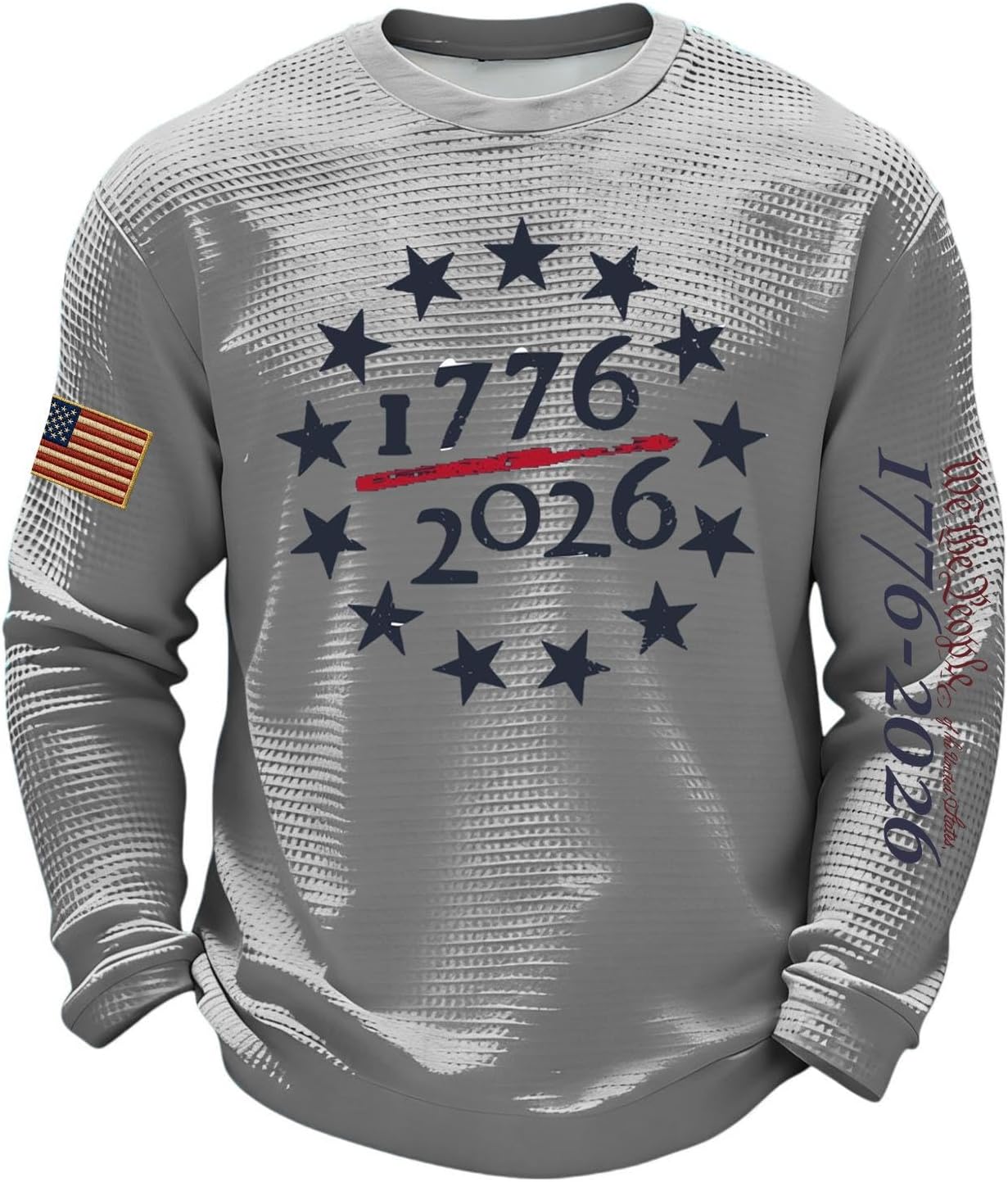RTRDE Men's USA Tshirt Long Sleeve America Independence Day 4th of July Graphic Print Patriotic T Shirt, S-5XL