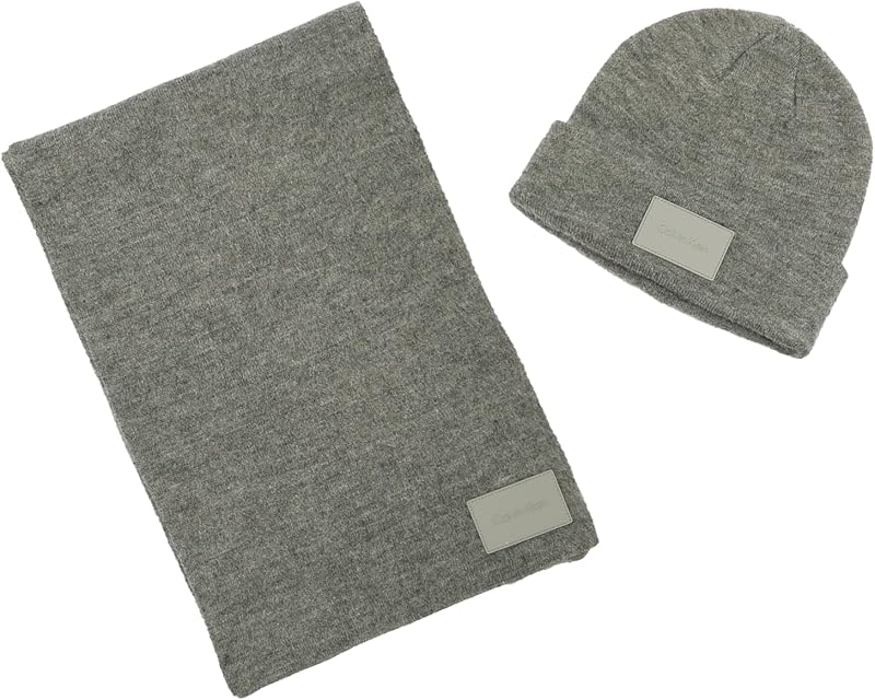 Men's Silicone Logo Hat Scarf Set