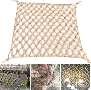 Outdoor Mesh Rope Climbing Netting Heavy Duty Nets, Children's Nets, Jute Thread Decorative Floor Nets, Twistable Jute Can Be Customized for Multiple Uses (Size: 6 Mm, 8 cm Hole) Safety Net for Kids