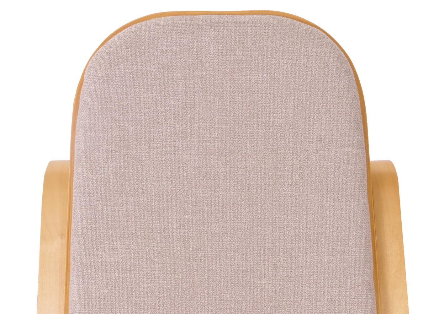 Homy - Mecedora Silla de madera M41 en color roble, tela color beige