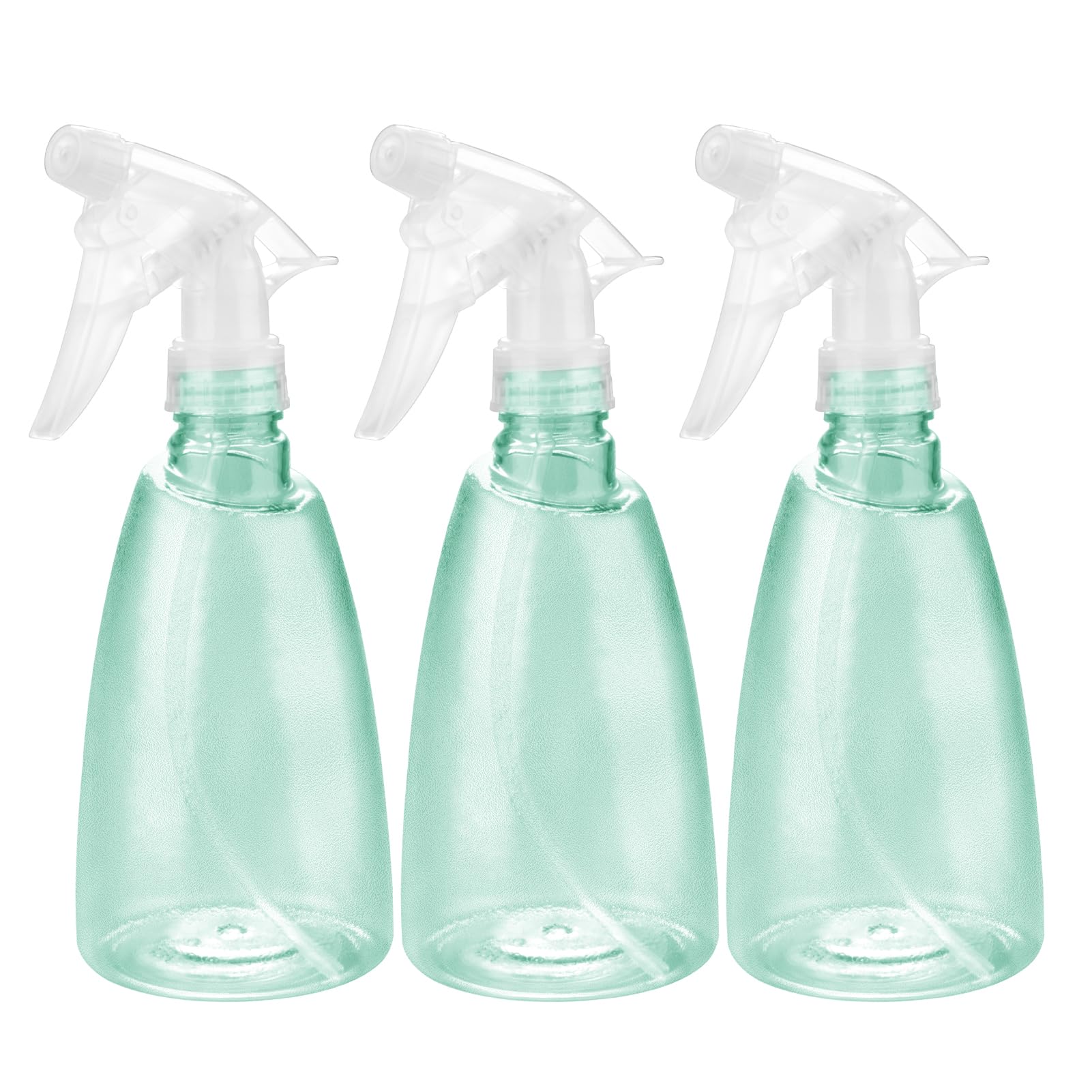 Oiiurly 3 Pcs Water Spray Bottle 500ml Plastic Empty Spray Bottles With Fine Mist and Inject Modes for Home Cleaning Hairdressing Gardening Plants Refillable Sprayer Bottle (Green)
