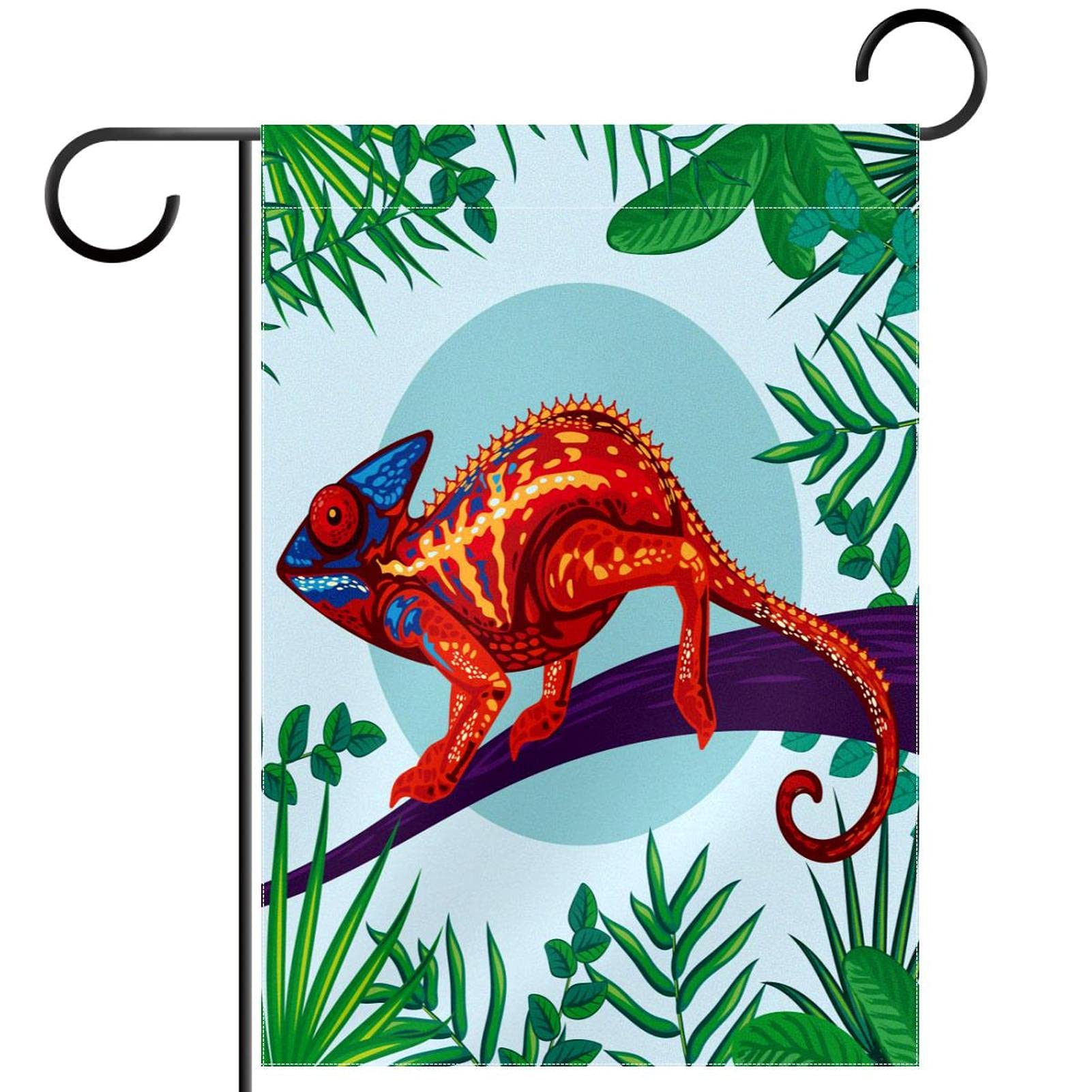 Drapeau de jardin caméléon 30x45 cm en polyester double face - 7