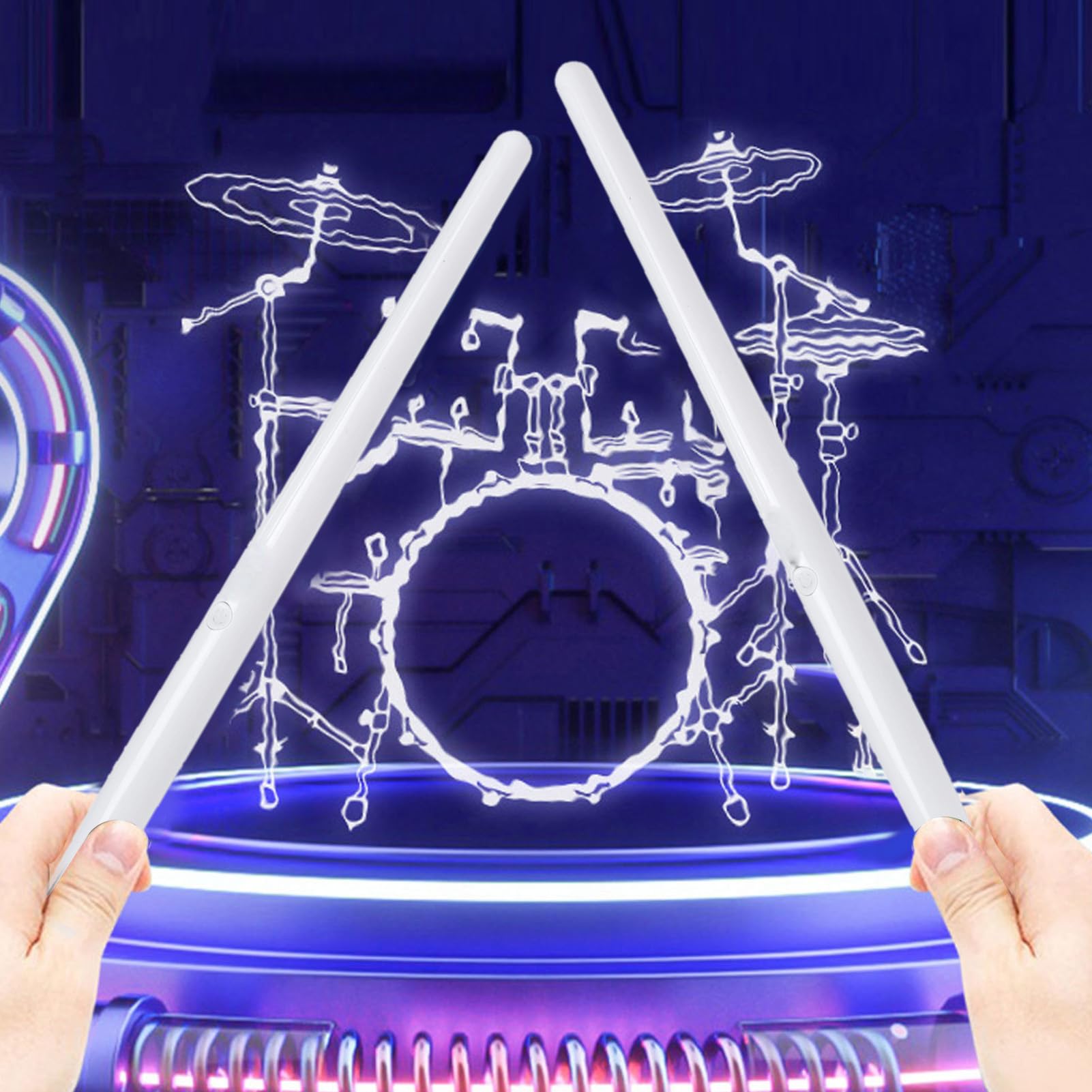 Electronic Drum Set, Virtual Air Drum, Portable 3D Motion Pocket Drum, Virtual Reality Air Drumsticks - Image 2
