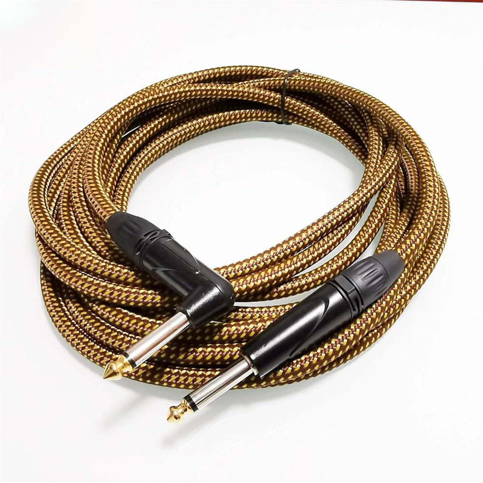 Professionelles Gitarren-Audiokabel 4,5 M Kabel, Gitarrenkabel, Gerades Auf Rechtwinkliges 1/4 Zoll 6,35 Mm Stecker, Bass-Keyboard-Instrumentenkabel