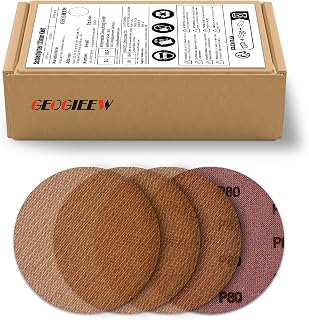 125mm Schleifgitte Klett, 50Stk Körnung 60-240 Schleifnetz Set