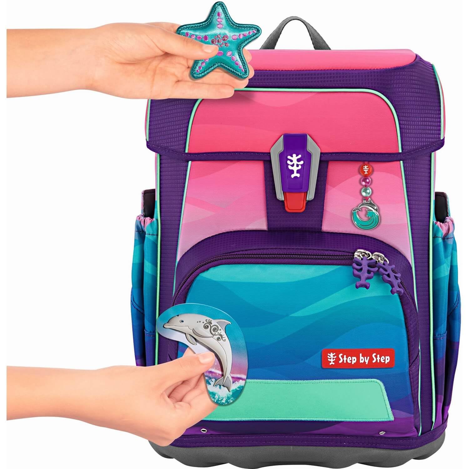 Step by Step Cloud Ocean Schulranzen-Set 5-teilig Dolphin Lana