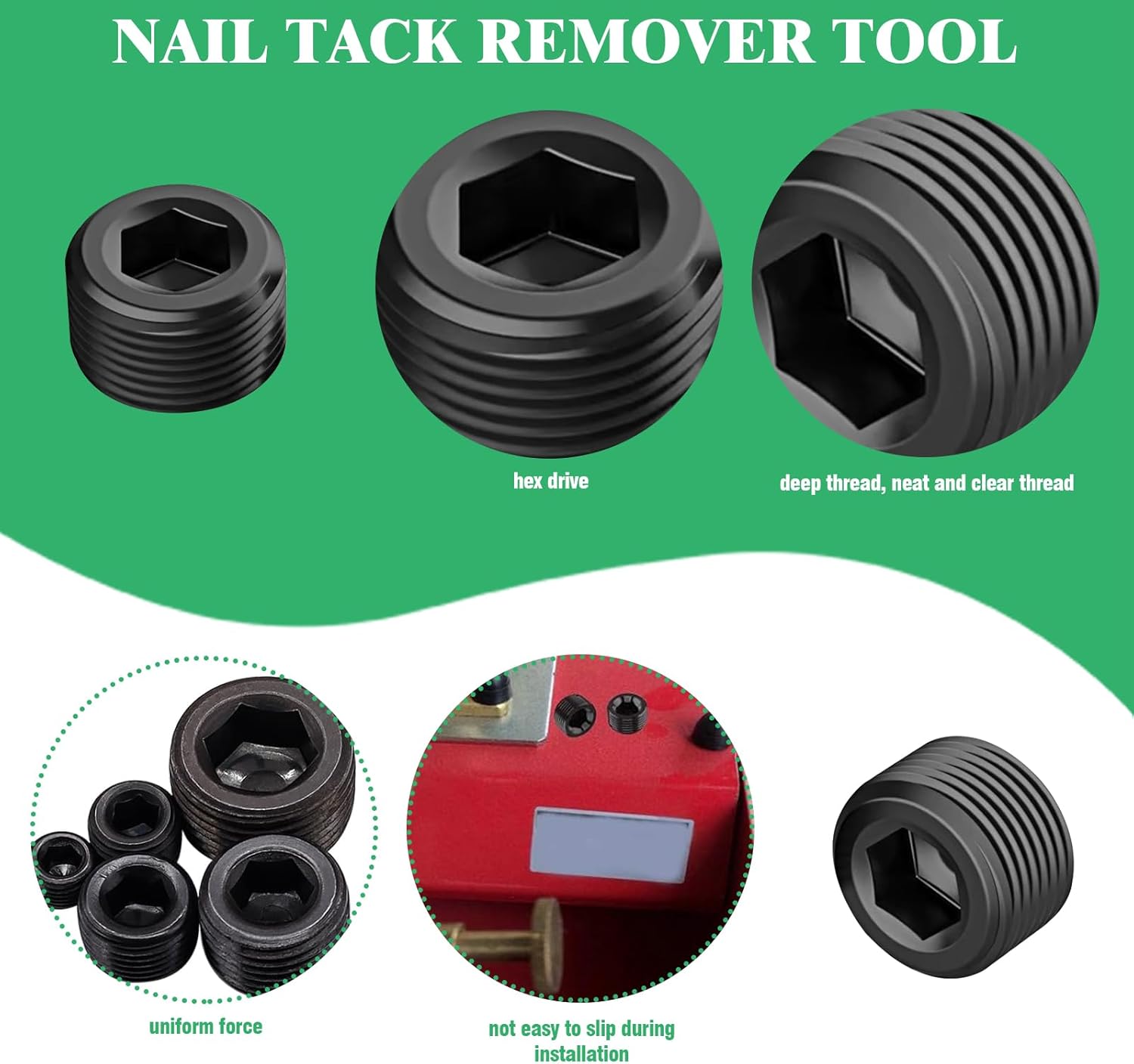 30 Pcs Carbon Steel NPT Plug Set Pipe Plug Assortment Kit 1/8" 1/4" 3/8" 1/2" 3/4" Internal Hex Thread Socket Pipe Fitting for Water Hose