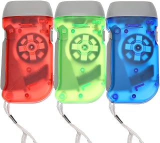 Shake Flashlight Hand Crank Flashlight 3 LED Flashlight Powerful Emergency Light Safety Tool No Battery Required for Camping Hiking Bulk 3pcs