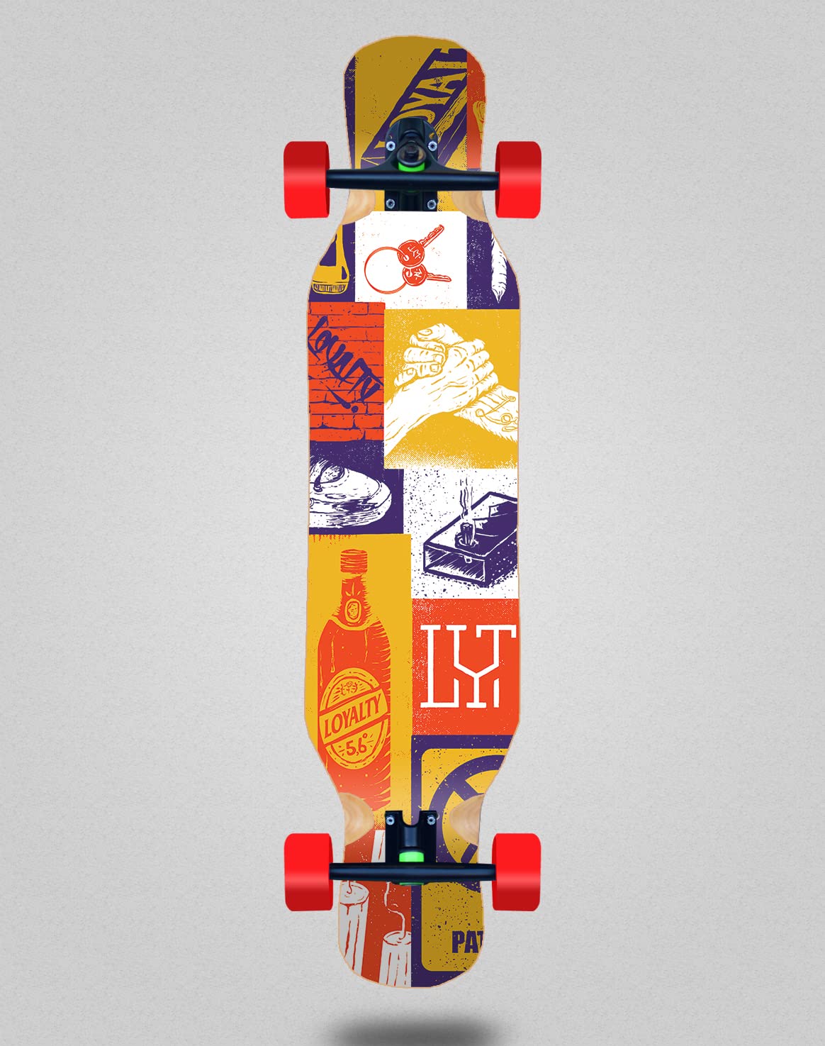 Loyalty Skate Skateboard Longboard Complete 46x10 Mosaic