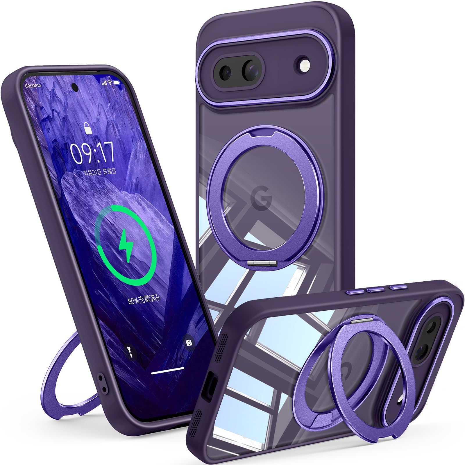 Amazon.co.jp: 【360°回転スタンド・縦横両対応】FONKCASE Google