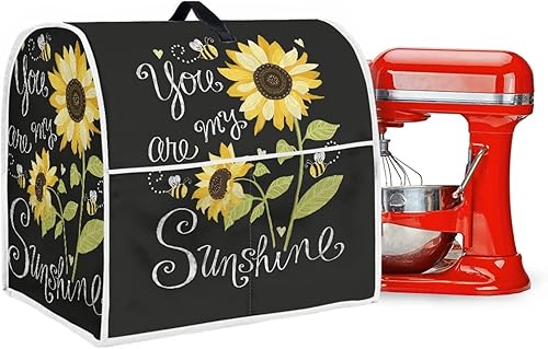 Miniatura 5 de GOSTONG You are My Sunshine - Funda protectora para mezclador de girasol con bolsillos, organizador de electrodomésticos de cocina