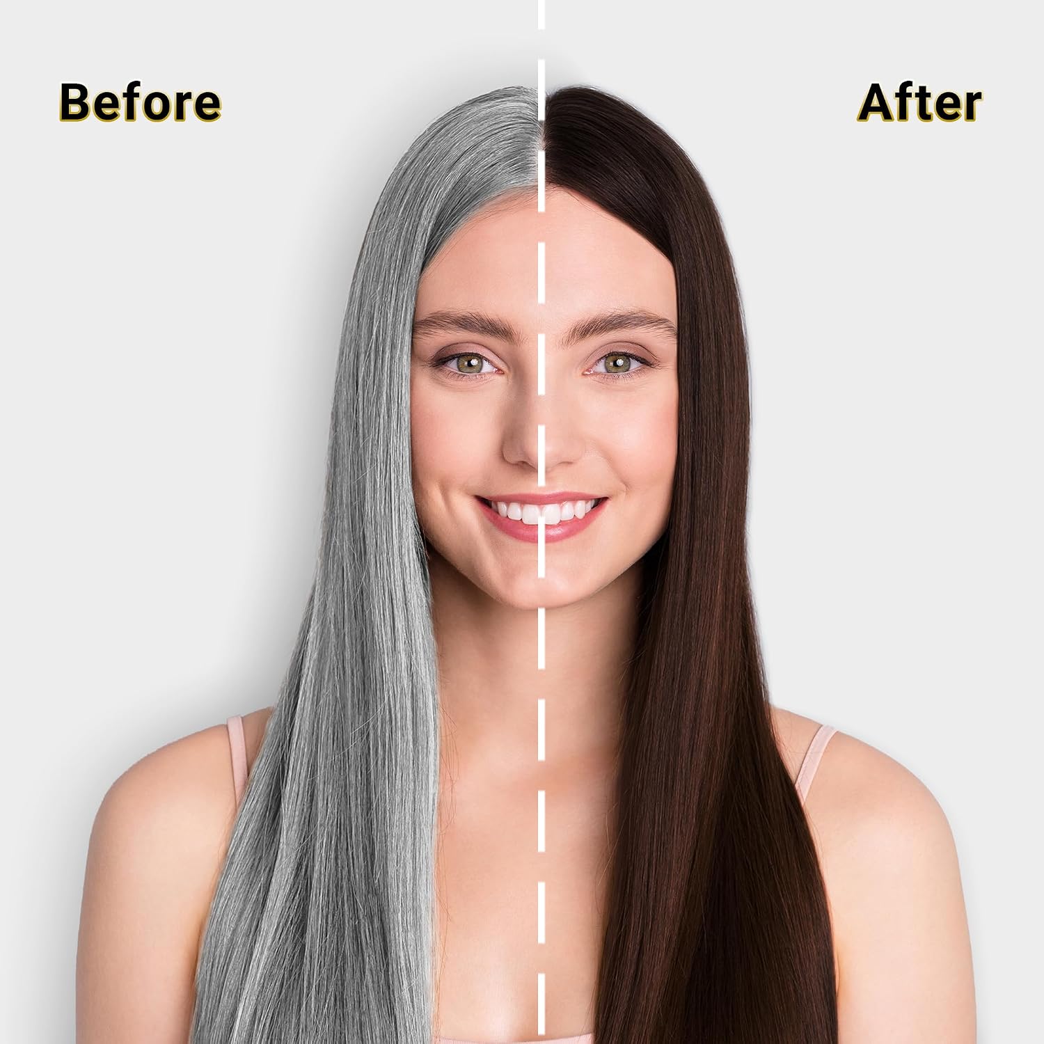 Herbishh Hair Color Shampoo 10 Sachet +1 Argan Hair Mask Pouch | 3 in 1 Hair Dye | PPD Free | Easy to Use | Gray Coverage | Travel Size | Available in 6 Colors | (Chestnut Brown)