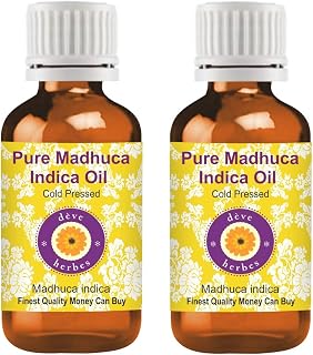 Deve Herbes Pure Madhuca Indica Oil (Madhuca Indica) Cold Pressed (Pack of Two) 100ml X 2 (6.76 oz)