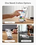 ESR Cell Phone Stand Holder Desk for All Smartphones - Case Friendly/Vertical and Horizontal/Adjustable Angle - Fit for iPhone Air/17e/17/16/15/14/13/12, Samsung S26/S25 Series, Pixel 10, Black
