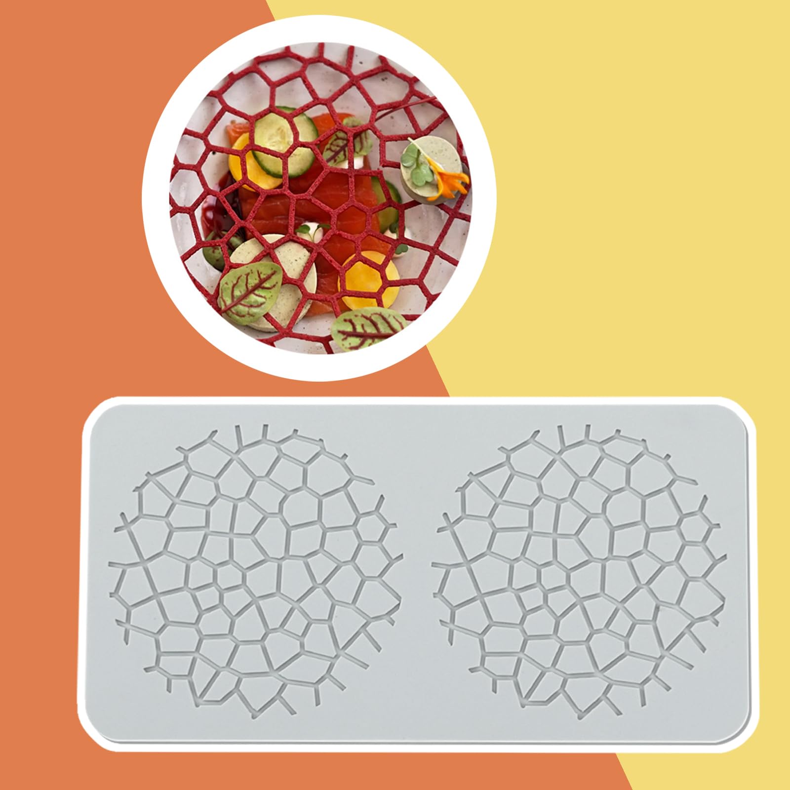 2 Moules En Silicone Molyorch Pour Gaufrage Et Décoration Gâteaux - Motifs Dentelle