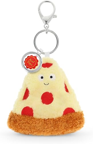 Keeleco Plush Pizza Bag Charm, 12cm, Eco-Friendly