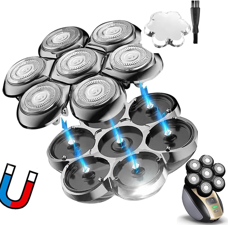 Cabeças de reposição magnéticas SOLASKY com 7 lâminas para barbeador Freedom Bird