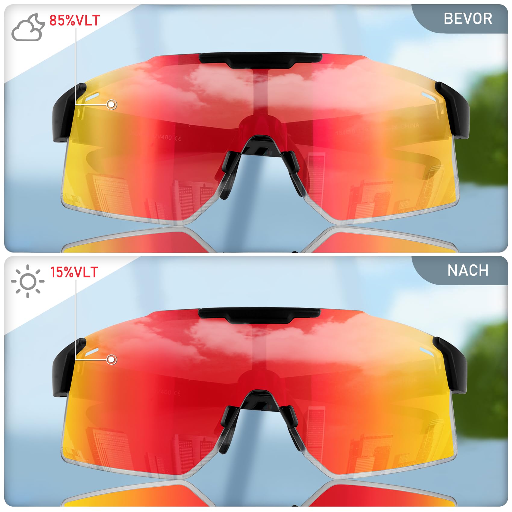 DUDUKING Gafas de sol polarizadas polarizadas para hombre y mujer, gafas deportivas para ciclismo, correr, golf, béisbol