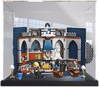 Acrylic Display Case for Lego Harry Potter Ravenclaw House Banner 76411 Model - Dustproof Anti-UV Storage Box - Ideal for Collectors (Transparent B)