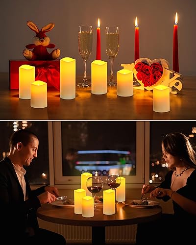 Miniatura 7 de Geelin 30 velas LED impermeables con 5 controles remotos, velas parpadeantes sin llama al aire libre, velas realistas que funcionan con pilas para