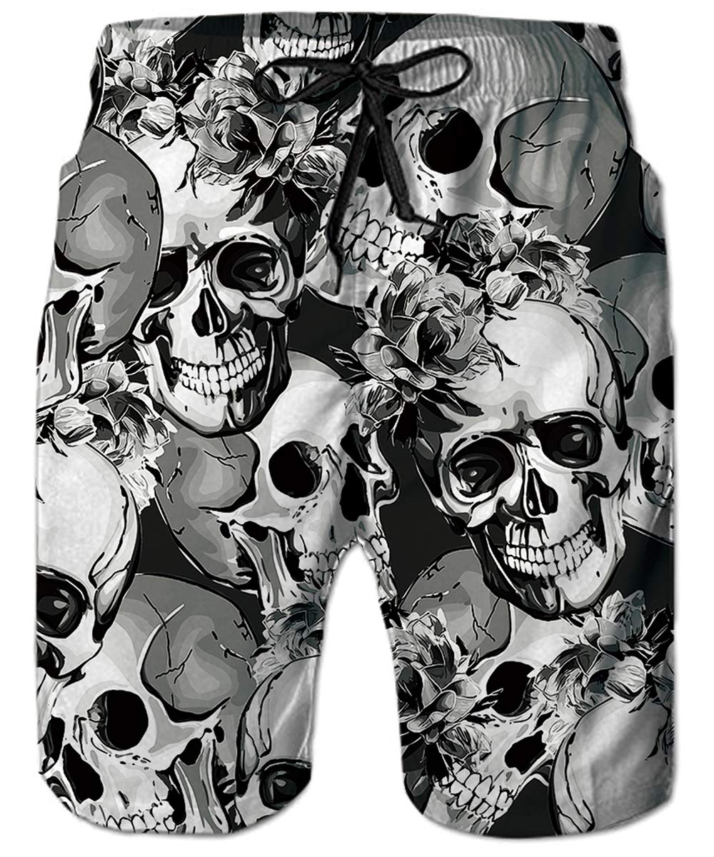 ALISISTER Bañadores de Natación Hombre 3D Impresión Pantalones Cortos Quick Dry Verano Swim Shorts con Forro de Malla S-XXL