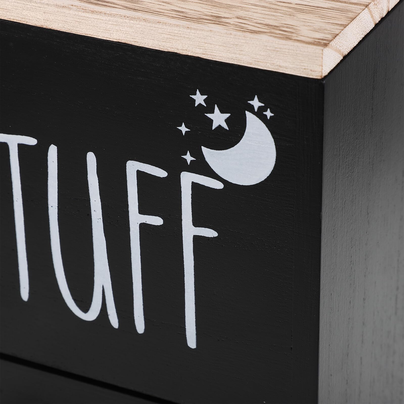 Gatuida Tamponhalter Badezimmer Holz mit Deckel Damenhygiene Organizer für Binden und Tampons Kompakte Aufbewahrungsbox Schwarz Feuchtigkeitsschutz und Vintage Design