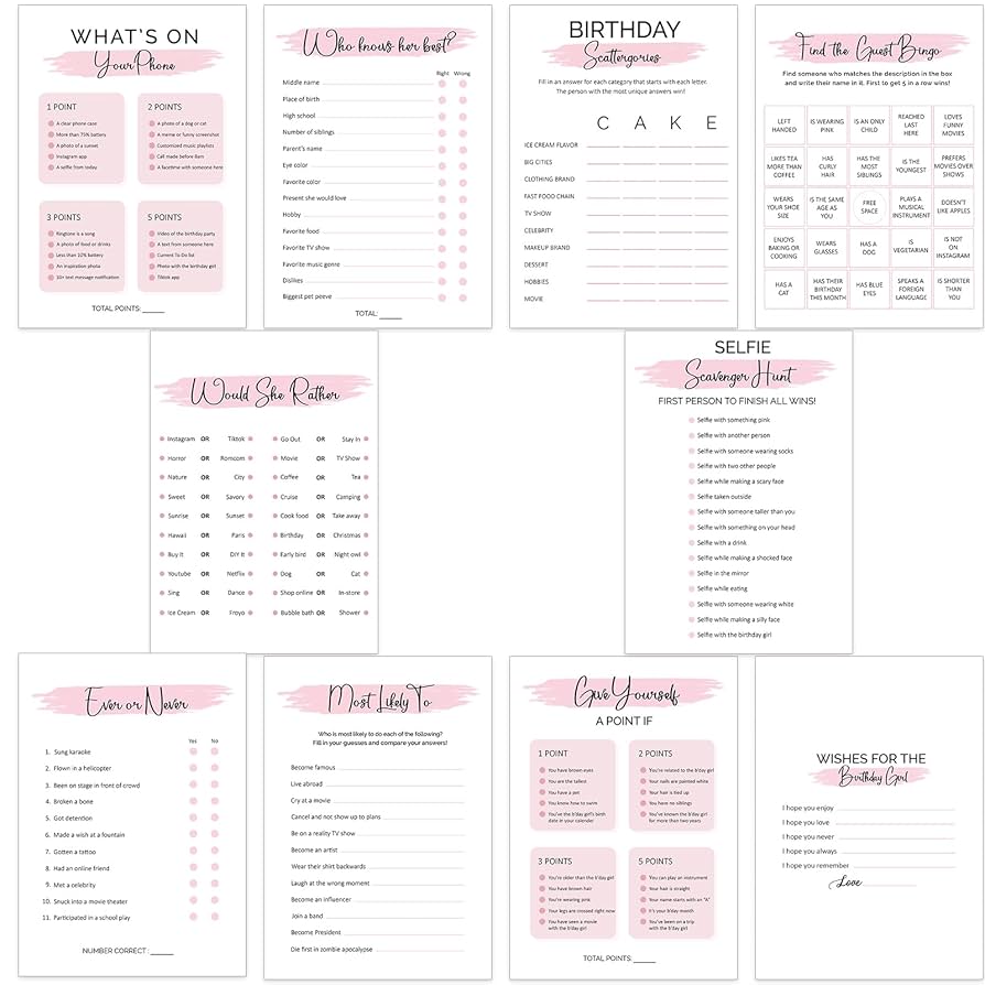 Amazon.com: UreGifta 10 Teen Birthday Party Games for Her, Girls Birthday Games Bundle for 20 Guests, Sweet 16 Party Games, Teenager Bday Party Supplies : Home & Kitchen amazon-com-uregifta-10-teen-birthday-party-games-for-her-girls-birthday-games-bundle-for-20-guests-sweet-16-party-games-teenager-bday-party-supplies-home-kitchen