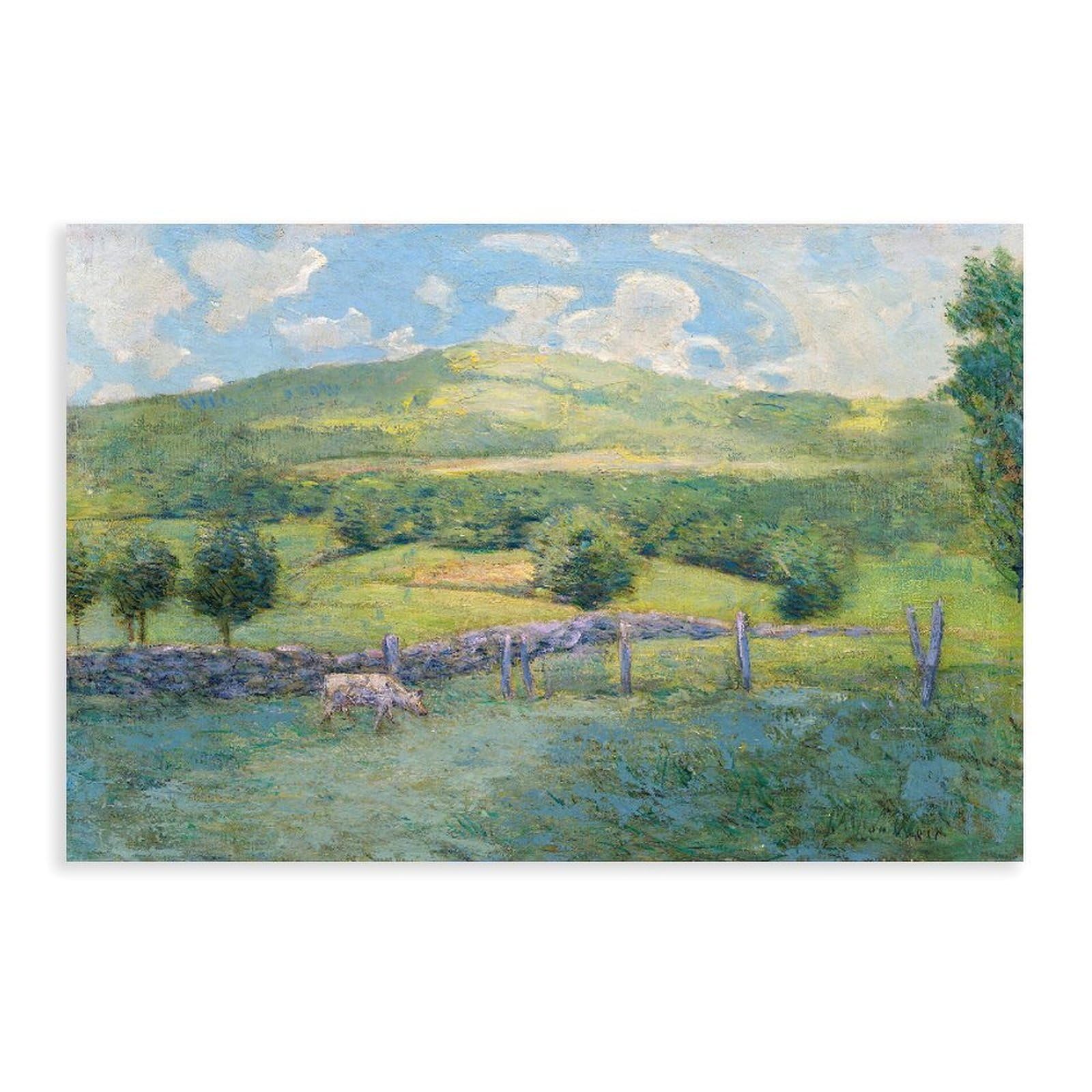 DFJyjFGJJ Julian Alden Weir,Obweebetuck Canvas Wall Art Print Poster For Home School Office Decor 24" L X 36" W