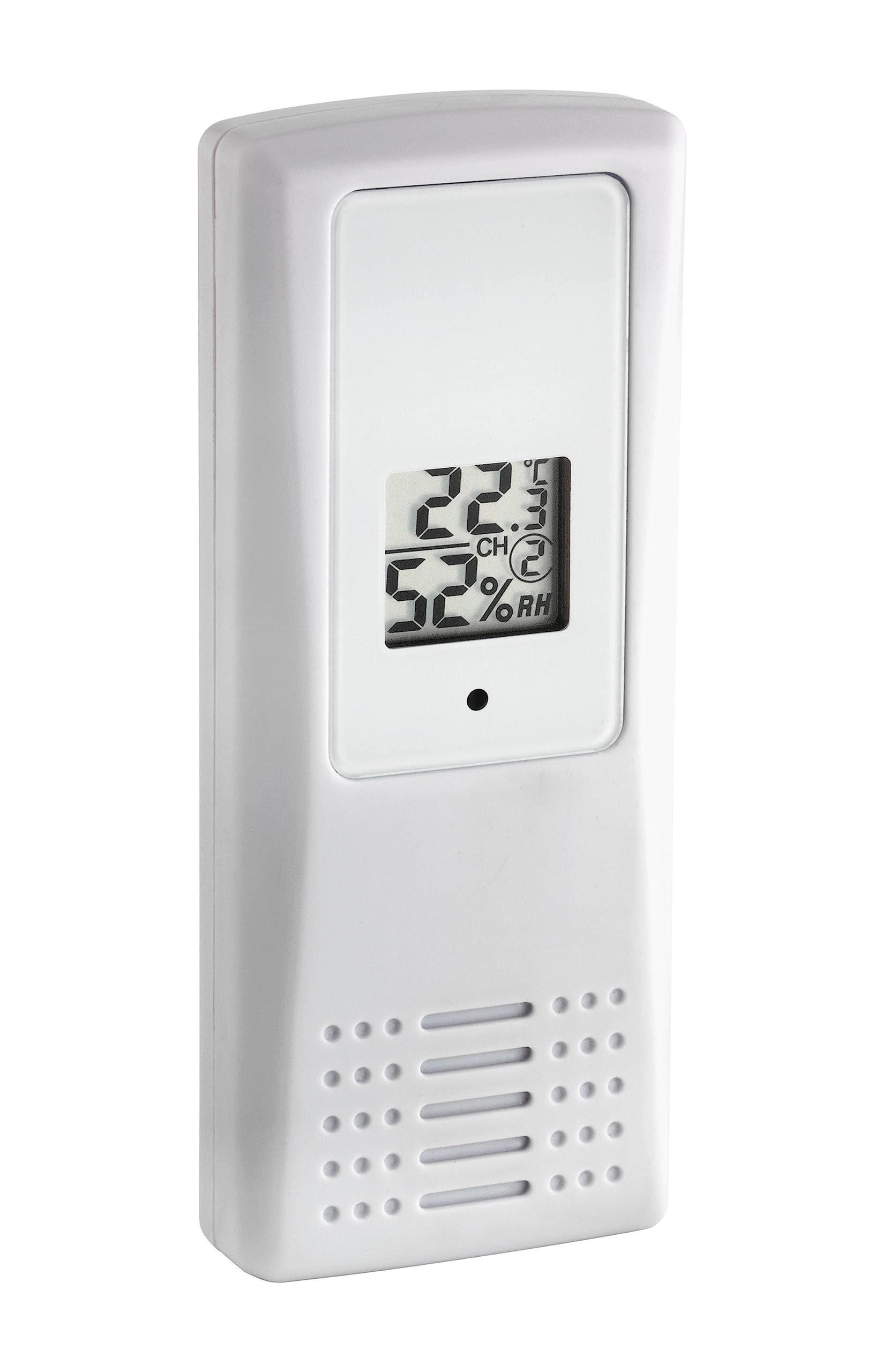 TFA Dostmann Klima-Monitor Funk-Thermo-Hygrometer mit 3 Sendern, 30.3054.10, ideal zur Klimaüberwachung, Luftfeuchtigkeitsmesser, Garten oder Wohnmobil, Alarmeinstellung, Max-Min. Funktion, grau