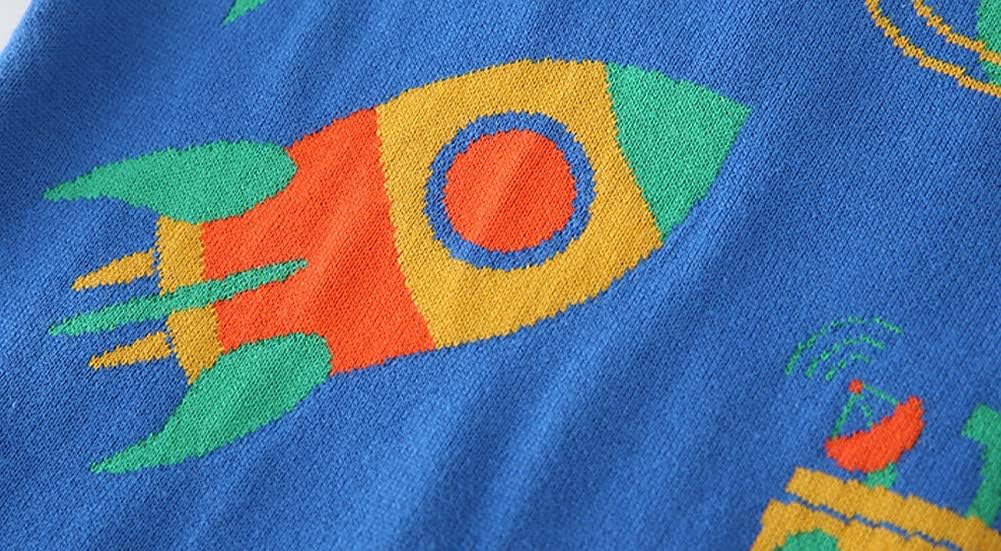 Mud Kingdom 秋セーター 幼児 男の子 クルーネック パターン 2-8歳