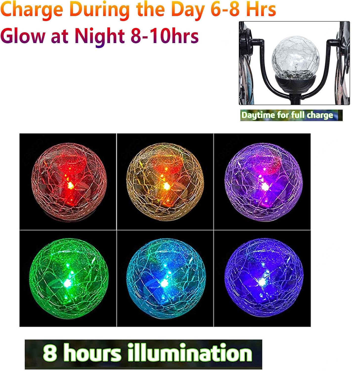 83in Metal Windmill 360° Wind with Kinetic Solar Wind Spinners with Lights