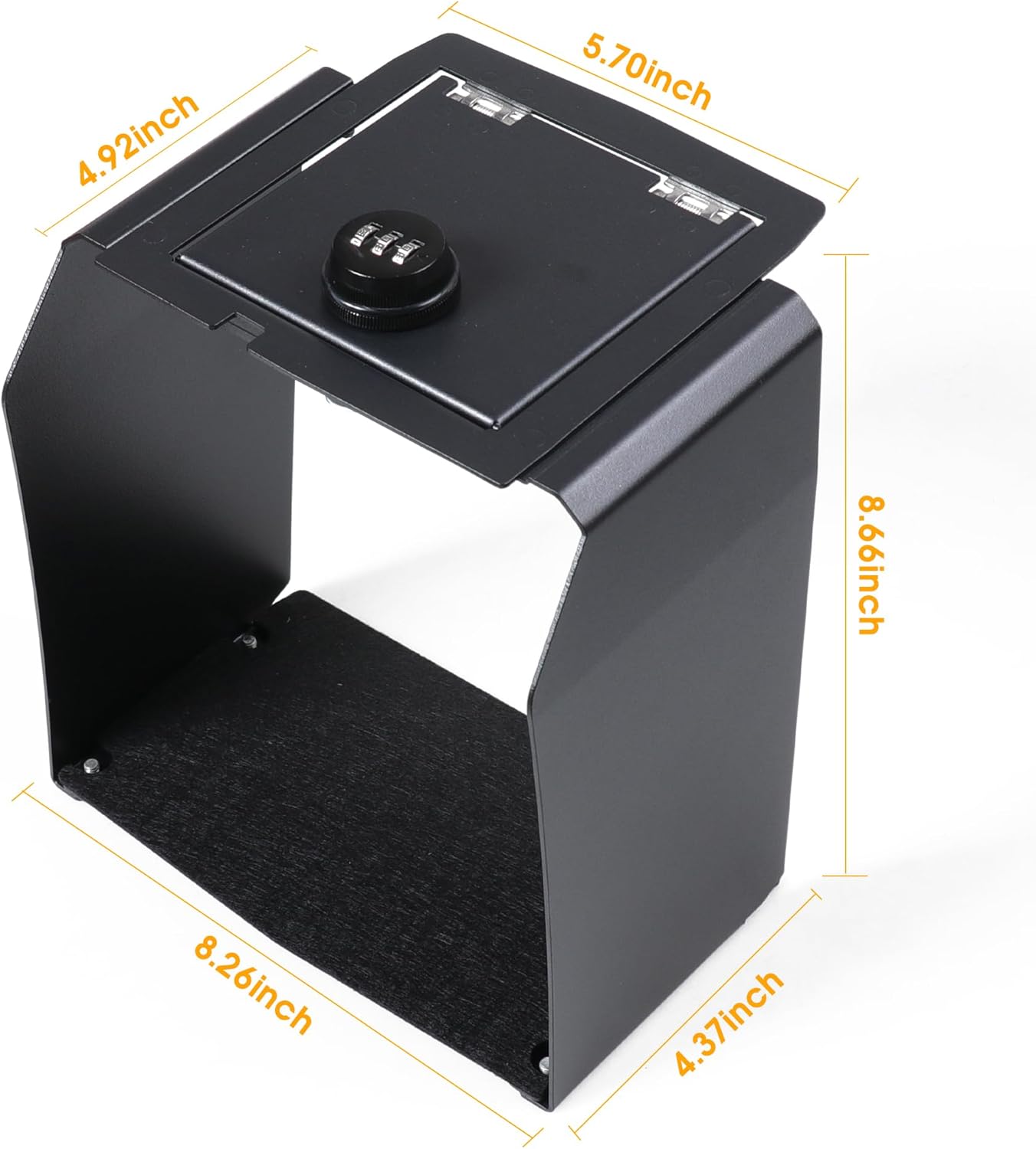BESTAOO Center Console Safe Box Armrest Lock Security Storage Organizer Box for Jeep Wrangler JK 2012-2017 (Black)