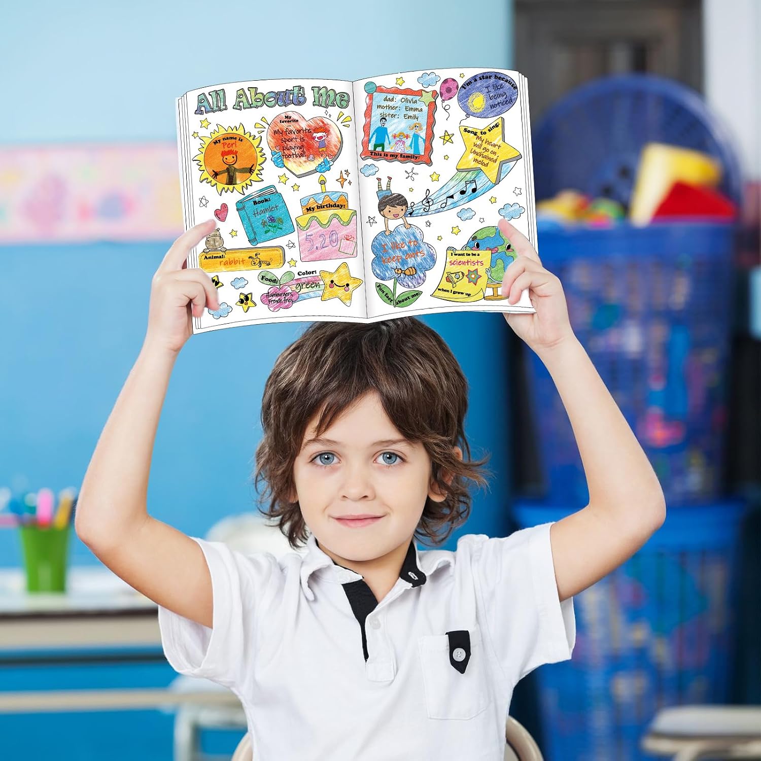 ZOIIWA 40 PCS Book All About Me Student Posters DIY Philippines | Ubuy