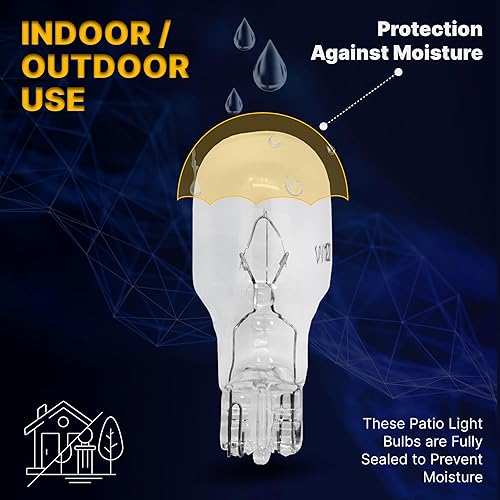 Miniatura 4 de Bombillas de cuña T5 de bajo voltaje, 12 voltios y 11 W, compatibles con luces Malibú, jardín, cubierta, bombillas de patio, paquete de 10