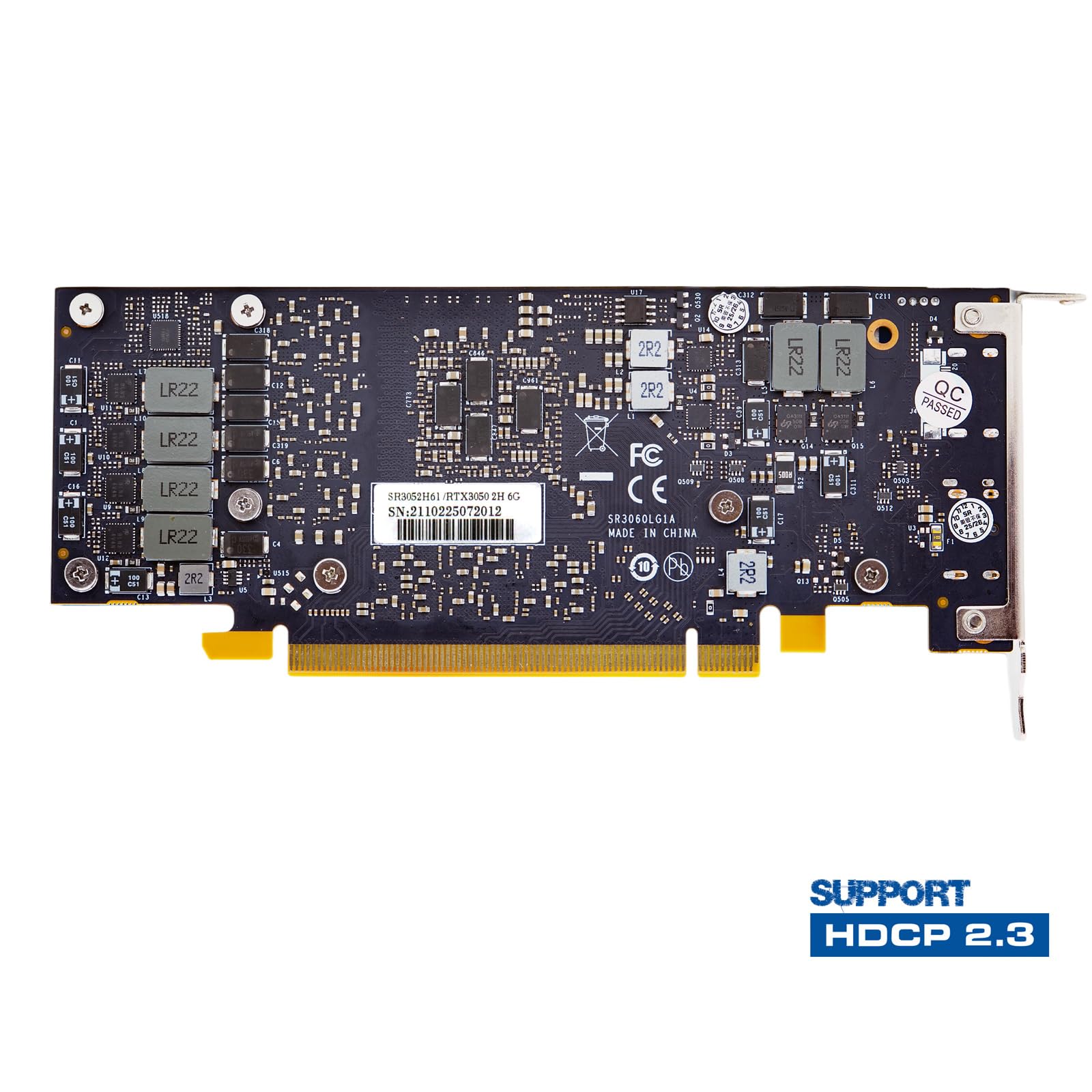 RTX 3050 - Scheda grafica GDDR6 a basso profilo, 96 bit, doppio supporto HDMI, configurazione con doppio monitor, alimentazione bus PCIe 4.0 x 16, design scheda video per case PC compatte